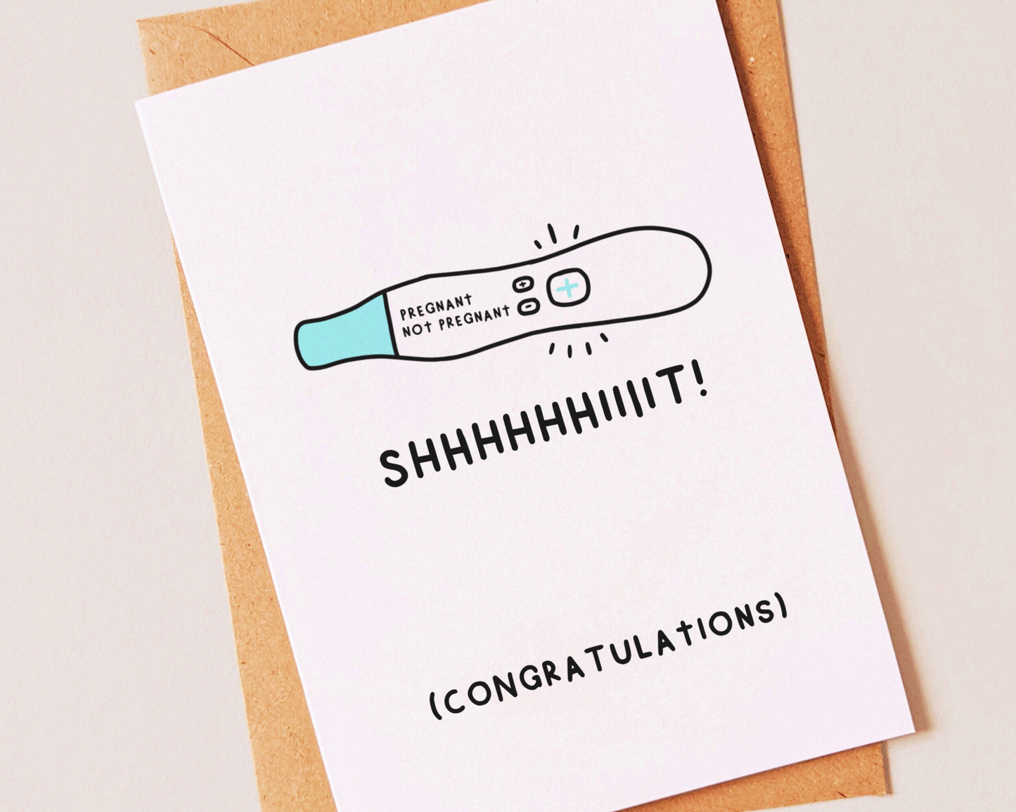 Funny Pregnancy Card For A Friend, Brother, Sister Or Cousin