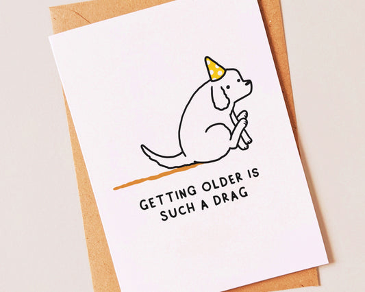 Funny Dog Birthday Card For Him Or Her, a Friend, Brother or Sister