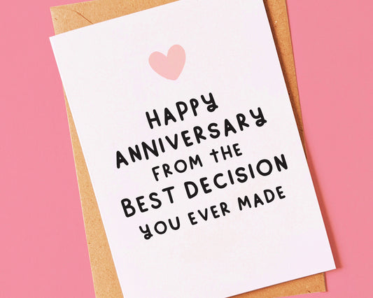 Funny Anniversary Card For Him Or Her, Boyfriend, Fiancé, Husband Or Partner