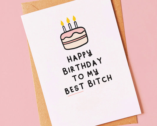 Funny Friend Birthday Card For Her, Bestie Or Sister