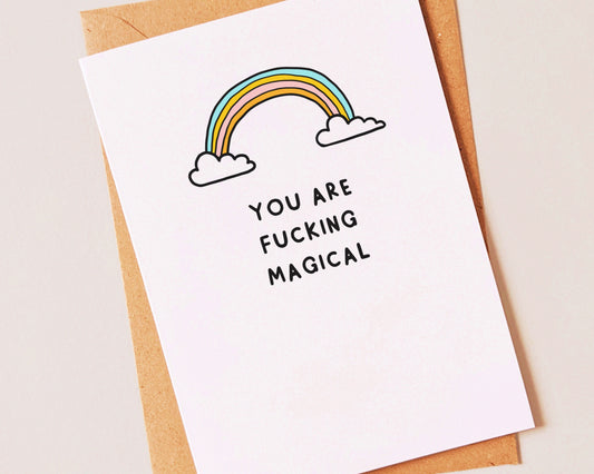 Funny Rainbow Birthday Card For Him Or Her, A Friend