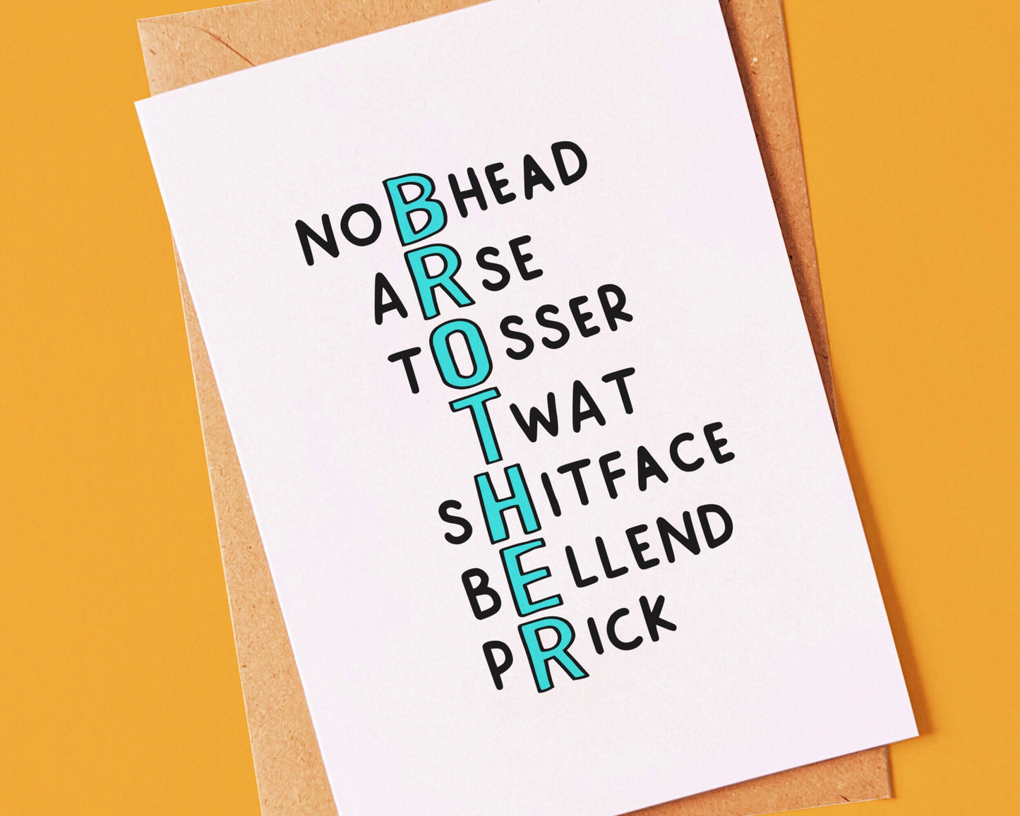 Funny Brother Card, Rude Birthday Cards For Him